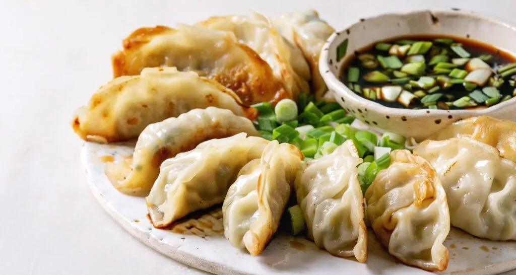 Dumplings Plate with sauce