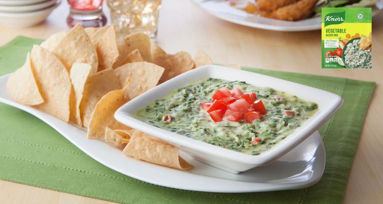 Knorr Spinach Dip Recipe with tortilla