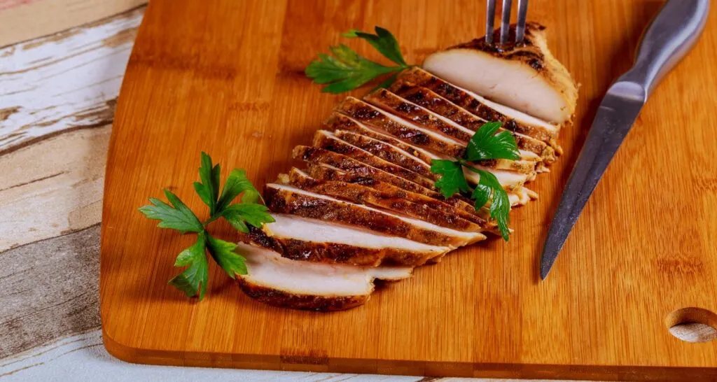 sliced smoked chicken breast