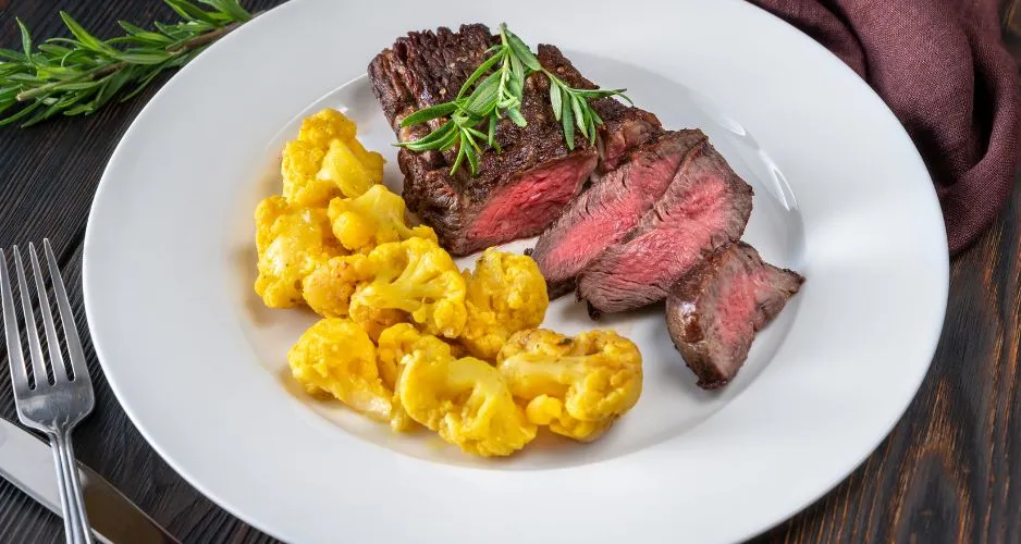 Chuck Steak with cauliflower