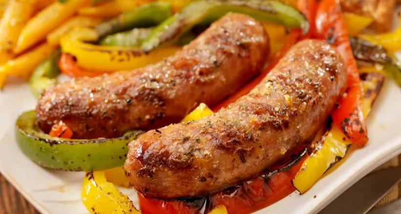 Classic Beef Sausage and Peppers