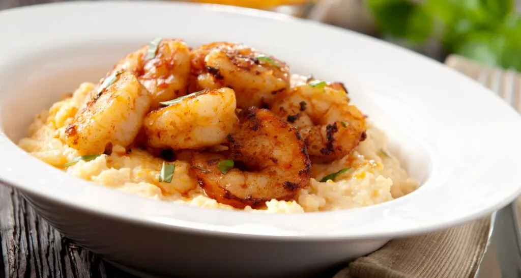 Firecracker Shrimp Over Mashed potatoes