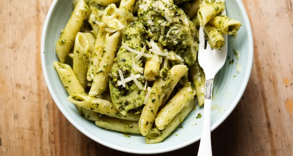 Parmesan Chicken Pasta Plate