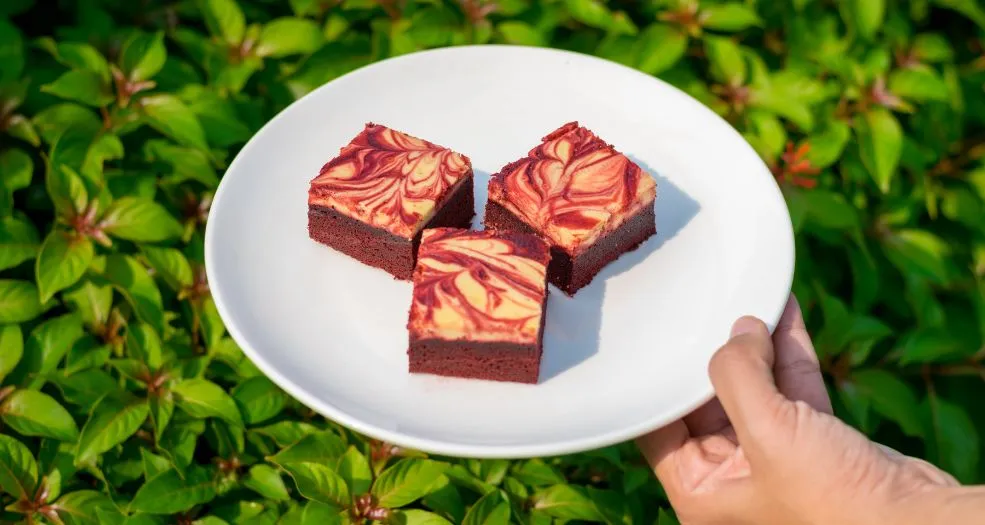 Red Velvet Brownies Presentation