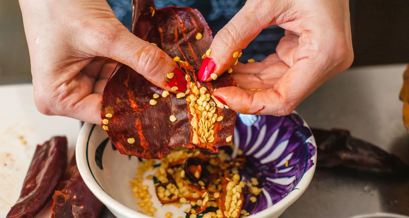 ancho chili powder preparing