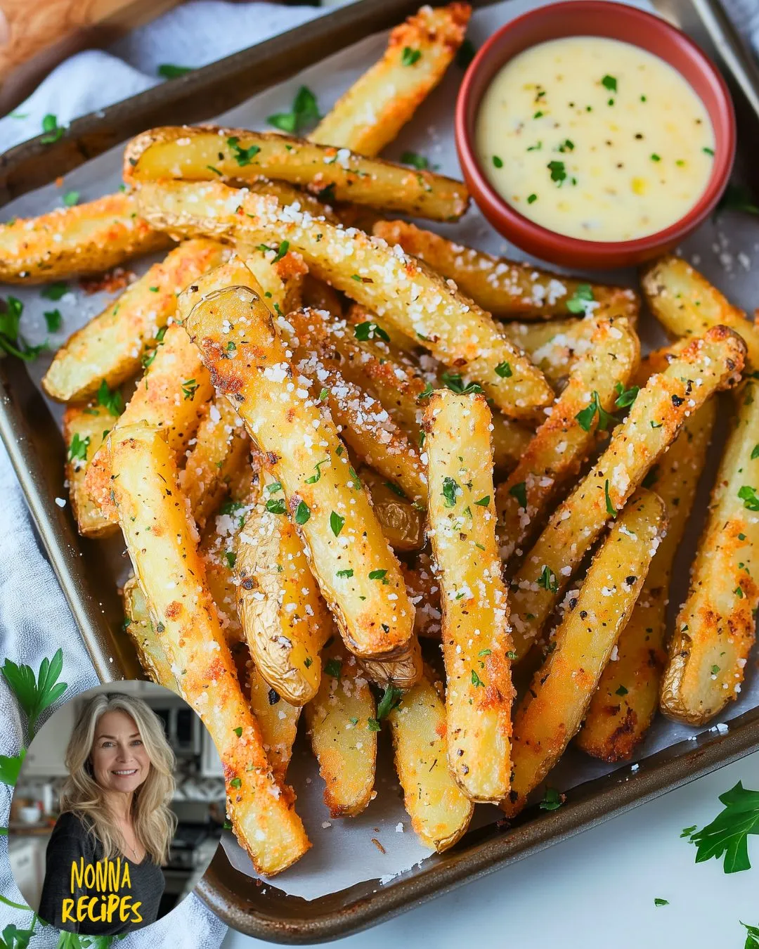 Baked Garlic Parmesan Fries Recipe