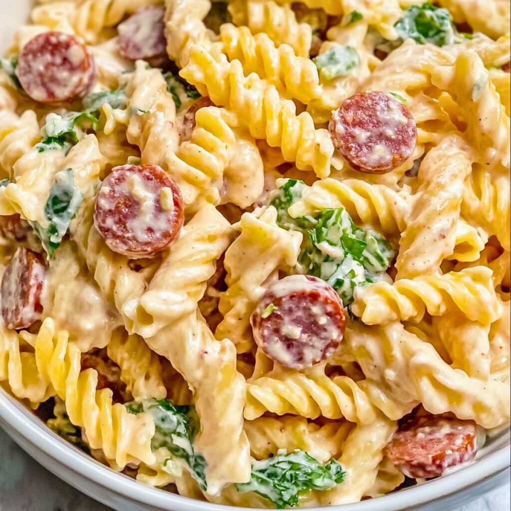 How to Prepare Creamy Pasta Salad With Sausage